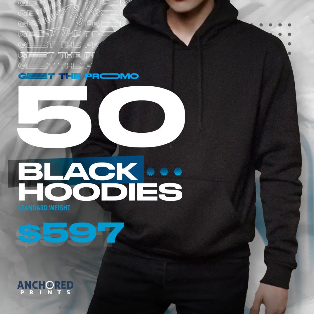50 Black Hoodies